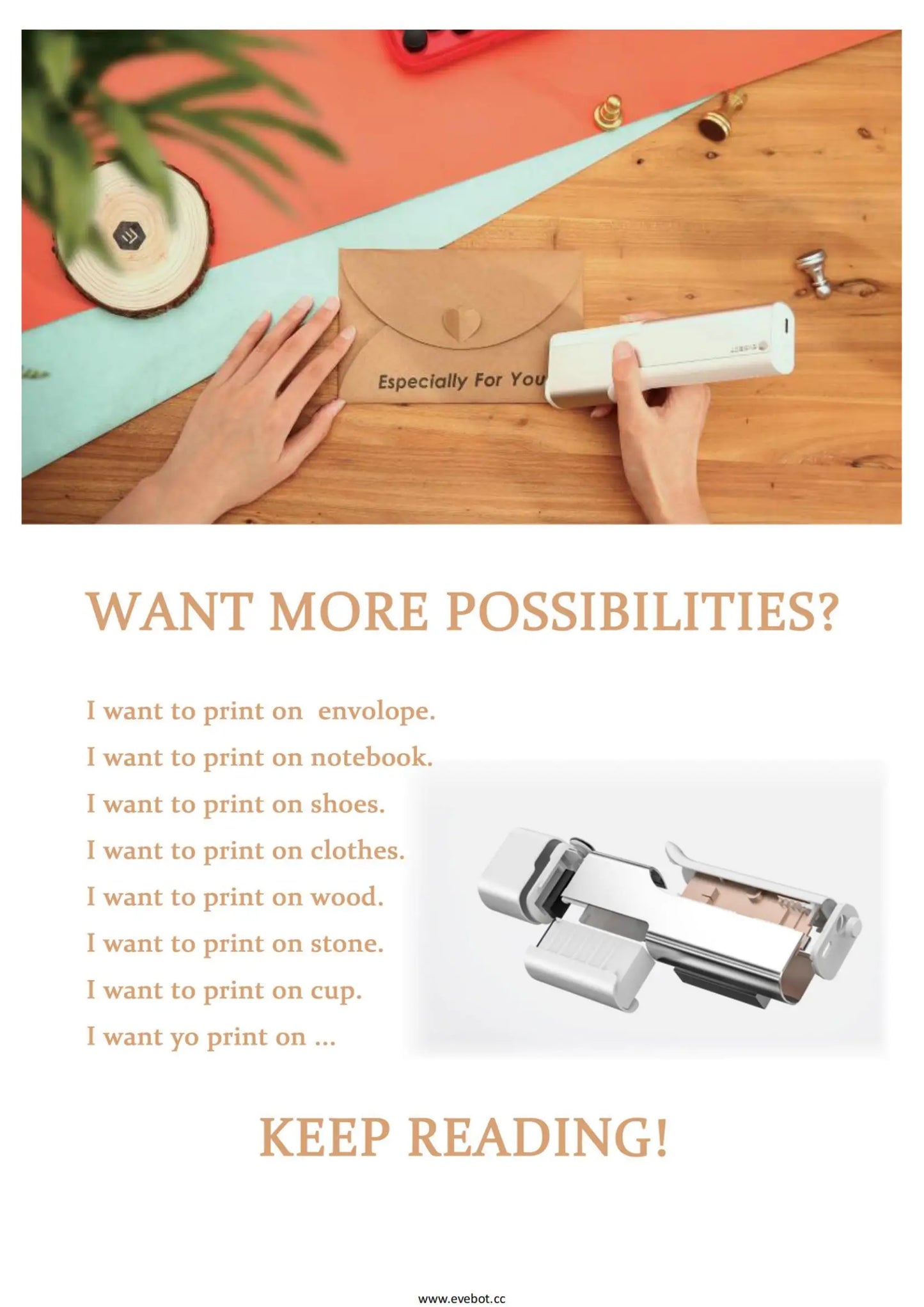 EVEBOT Handheld Food Printer PrintLab APP Print Range 26*100MM Coffee Pattern Portable Printpen DIY Custom Printing On Foodstuff
