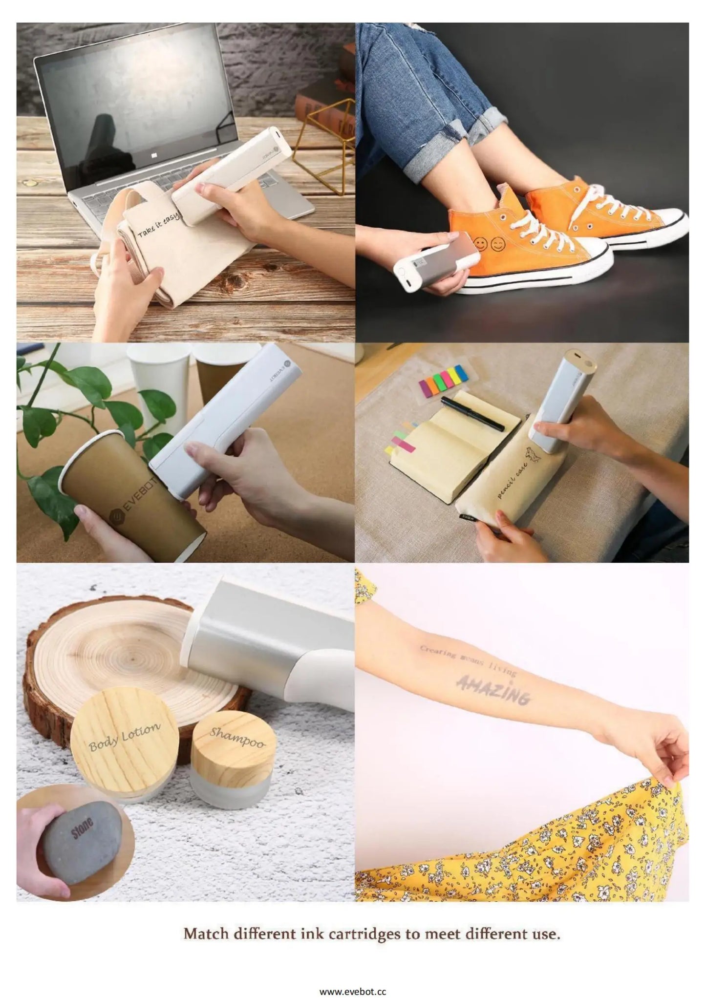 EVEBOT Handheld Food Printer PrintLab APP Print Range 26*100MM Coffee Pattern Portable Printpen DIY Custom Printing On Foodstuff