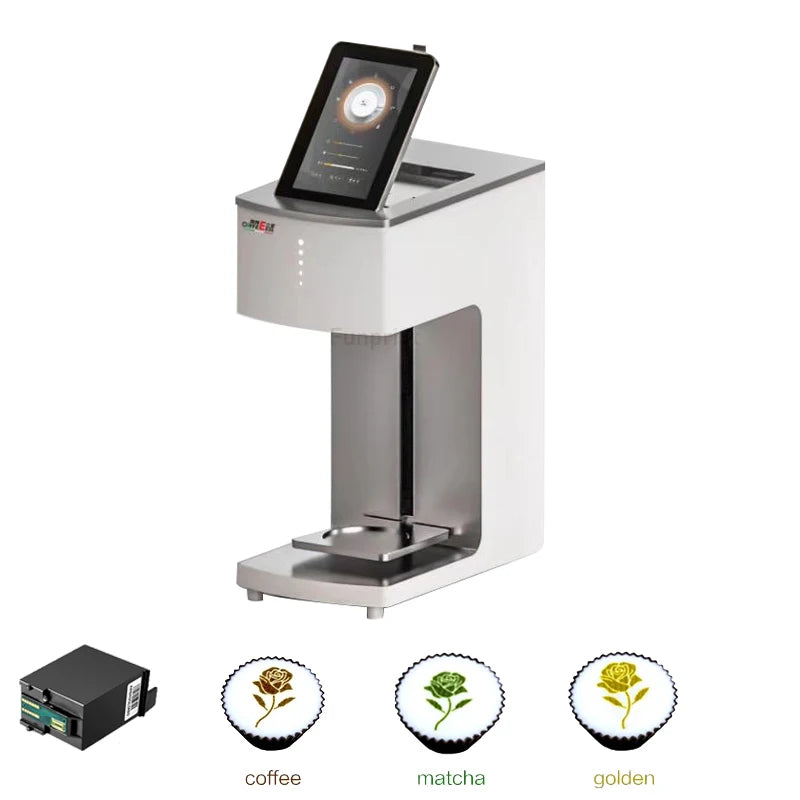 Evebot Coffee Printer Automatic 3d Latte Machine One-Touch Operation DIY Printing Photo printer On Food like Cake Bread Coffee