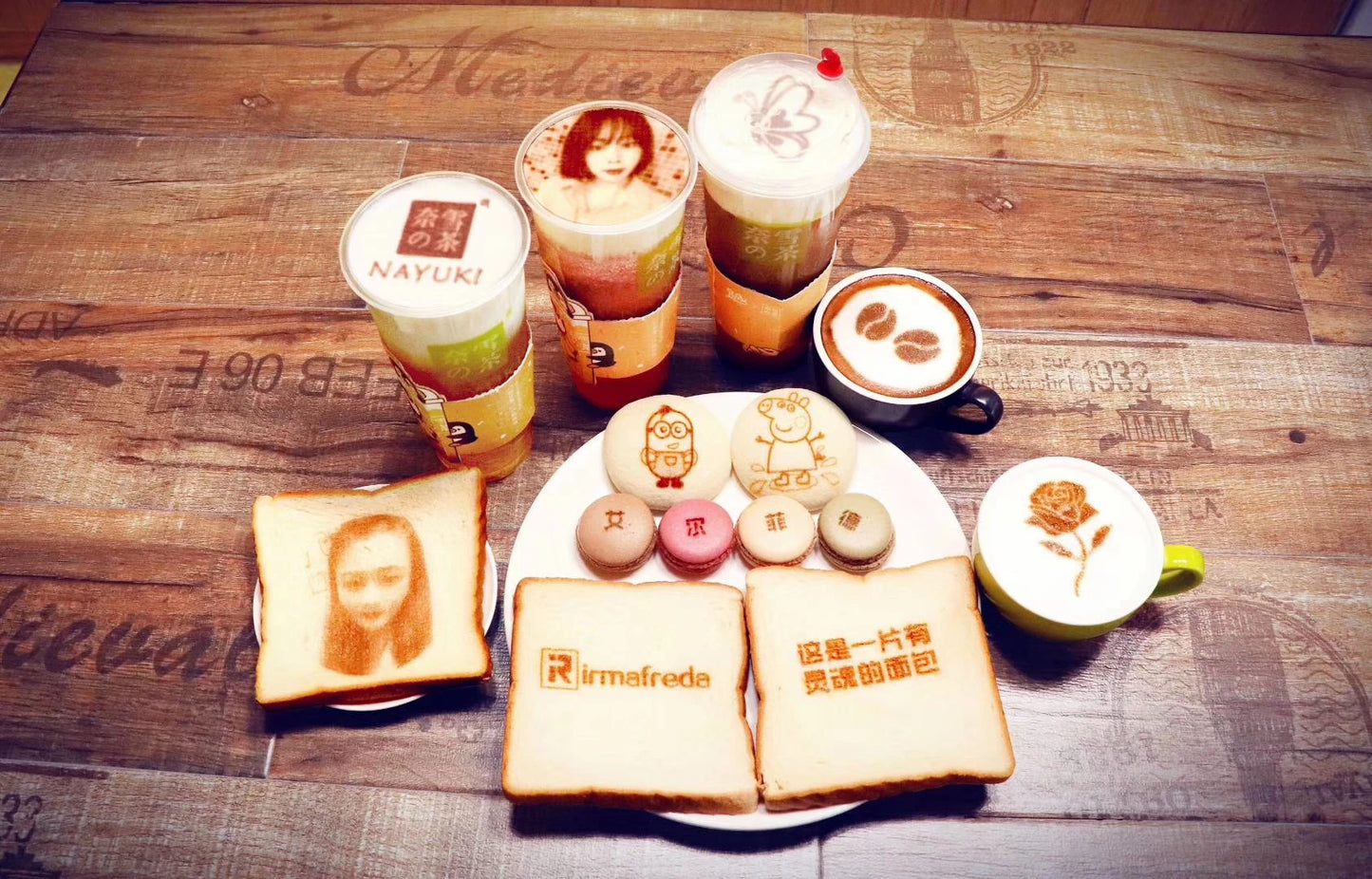 Evebot Coffee Printer Automatic 3d Latte Machine One-Touch Operation DIY Printing Photo printer On Food like Cake Bread Coffee