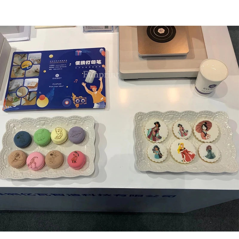 Evebot Coffee Printer Automatic 3d Latte Machine One-Touch Operation DIY Printing Photo printer On Food like Cake Bread Coffee