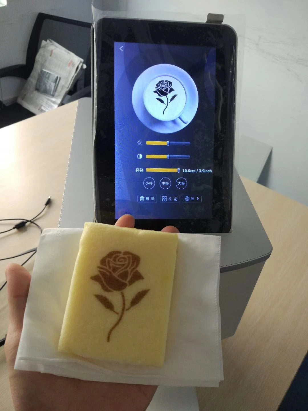 Evebot Coffee Printer Automatic 3d Latte Machine One-Touch Operation DIY Printing Photo printer On Food like Cake Bread Coffee