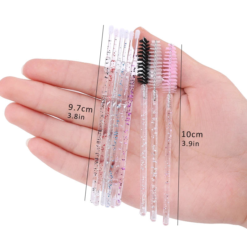 50 Pc Crystal Micro Brush Disposable Lash Removing Swab Mascara Wands Applicator Makeup Tools For Eyelash Extension tools