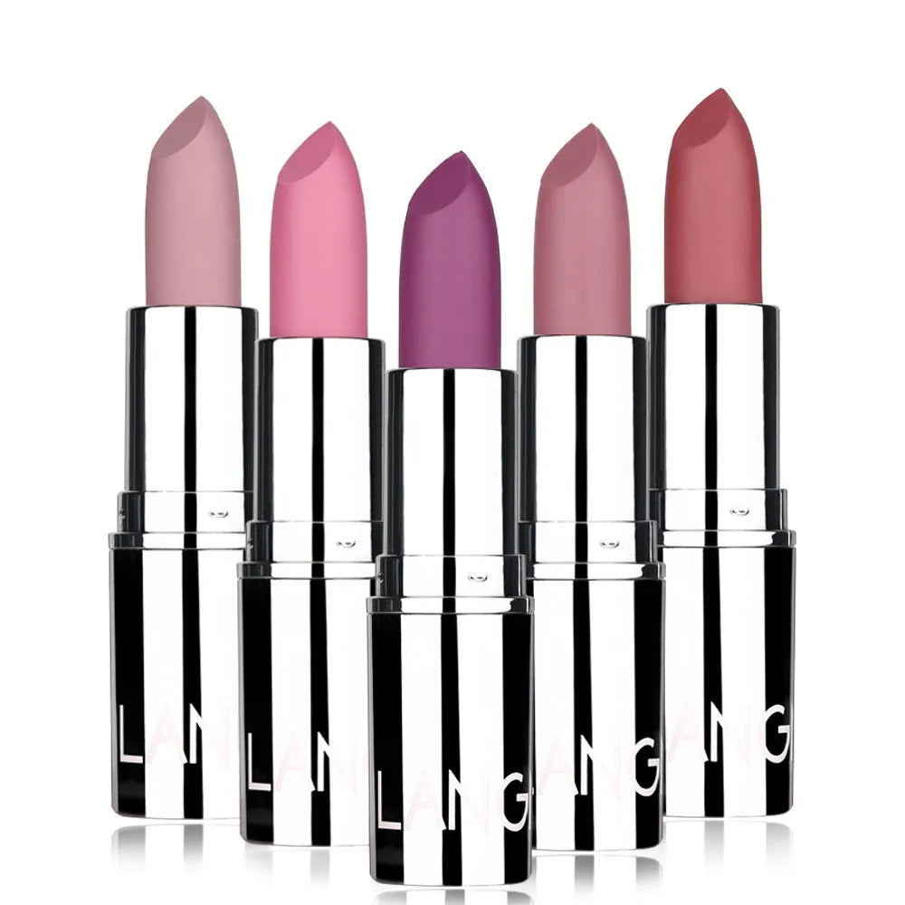 New Matte Lipstick 8 Colors Waterproof Long Lasting Velvet Sexy Non Sticky Moisturizing Solid Lipstick Lips Makeup Tools