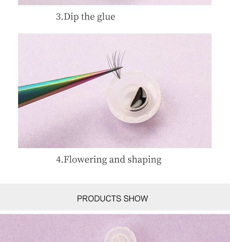 100pcs Disposable Eyelash Cup Holder Lashes Glue Holder Plastic Stand Quick Flowering For Eyelash Extension Makeup Tools