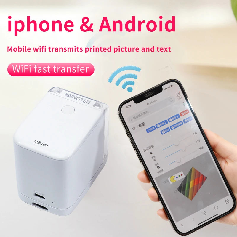 Mini Handheld Food Printer Edible Ink Portable Inkjet Pen Print Custom DIY Bread Coffee Fruit Cookies Coffee Latter Printing