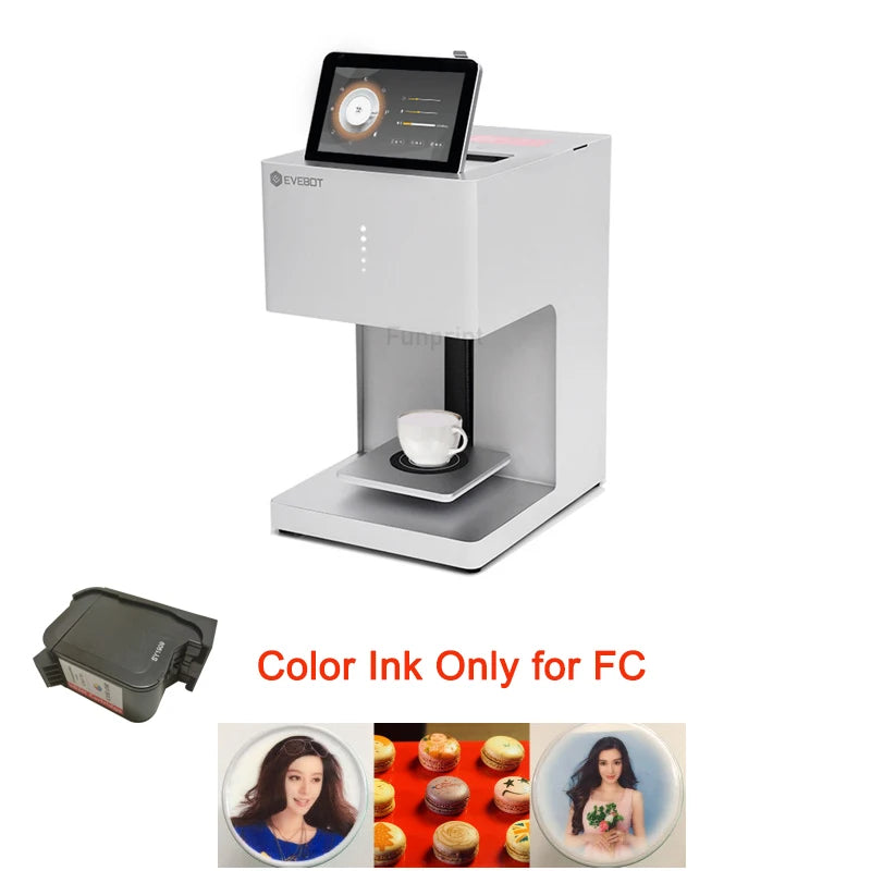 Evebot Coffee Printer Automatic 3d Latte Machine One-Touch Operation DIY Printing Photo printer On Food like Cake Bread Coffee