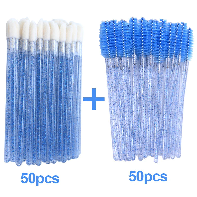 Disposable Lip Brushes Eyelash Mascara Wands 2 In 1 Bundle Sale Lipstick Cotton Swab Lipgloss Brush Makeup Tools Applicators