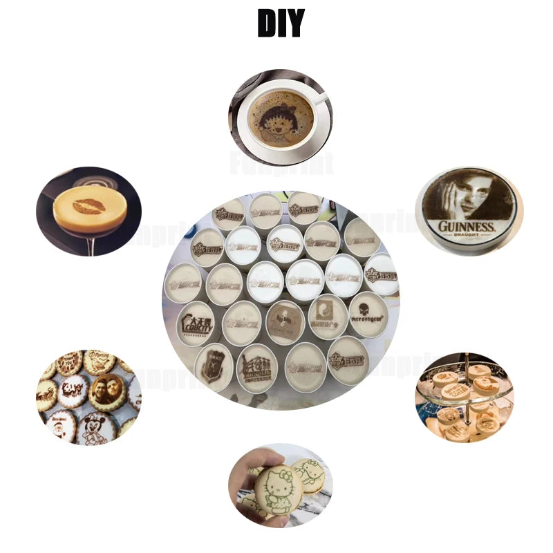Evebot Coffee Printer Automatic 3d Latte Machine One-Touch Operation DIY Printing Photo printer On Food like Cake Bread Coffee