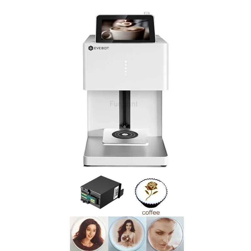 Evebot Coffee Printer Automatic 3d Latte Machine One-Touch Operation DIY Printing Photo printer On Food like Cake Bread Coffee