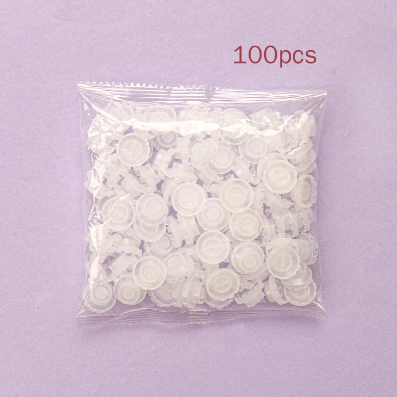 100pcs Disposable Eyelash Cup Holder Lashes Glue Holder Plastic Stand Quick Flowering For Eyelash Extension Makeup Tools