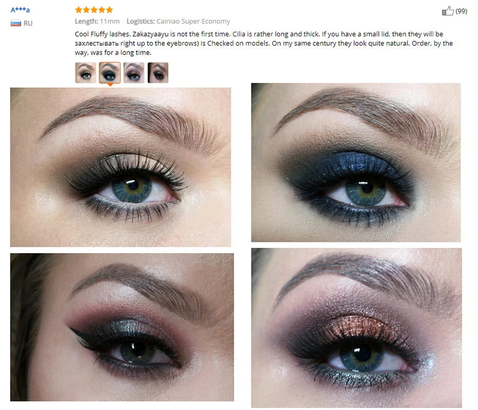 LANJINGLIN 3 pairs 29 styles 3D Faux Mink Hair Soft False Eyelashes Fluffy Wispy Thick Lashes Handmade Lash Eye Makeup Tools X11