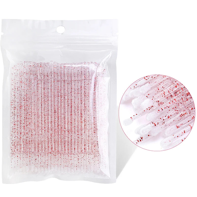 50 Pc Crystal Micro Brush Disposable Lash Removing Swab Mascara Wands Applicator Makeup Tools For Eyelash Extension tools
