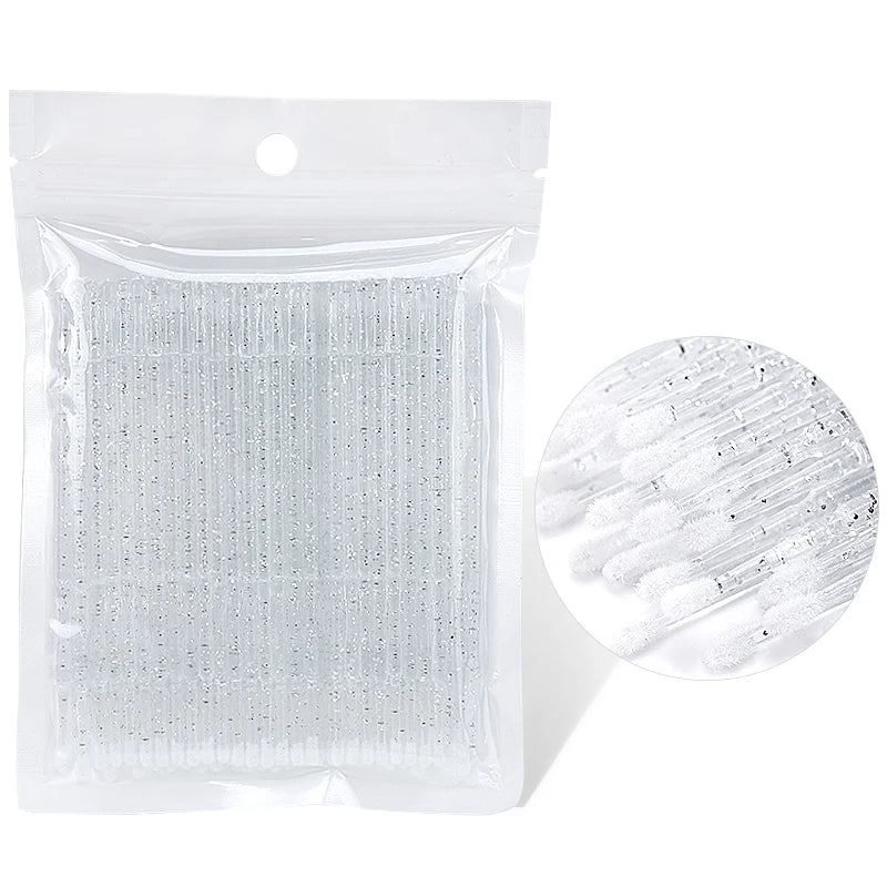 50 Pc Crystal Micro Brush Disposable Lash Removing Swab Mascara Wands Applicator Makeup Tools For Eyelash Extension tools