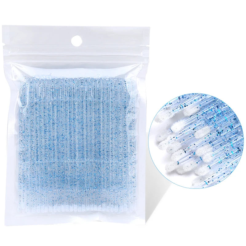 50 Pc Crystal Micro Brush Disposable Lash Removing Swab Mascara Wands Applicator Makeup Tools For Eyelash Extension tools