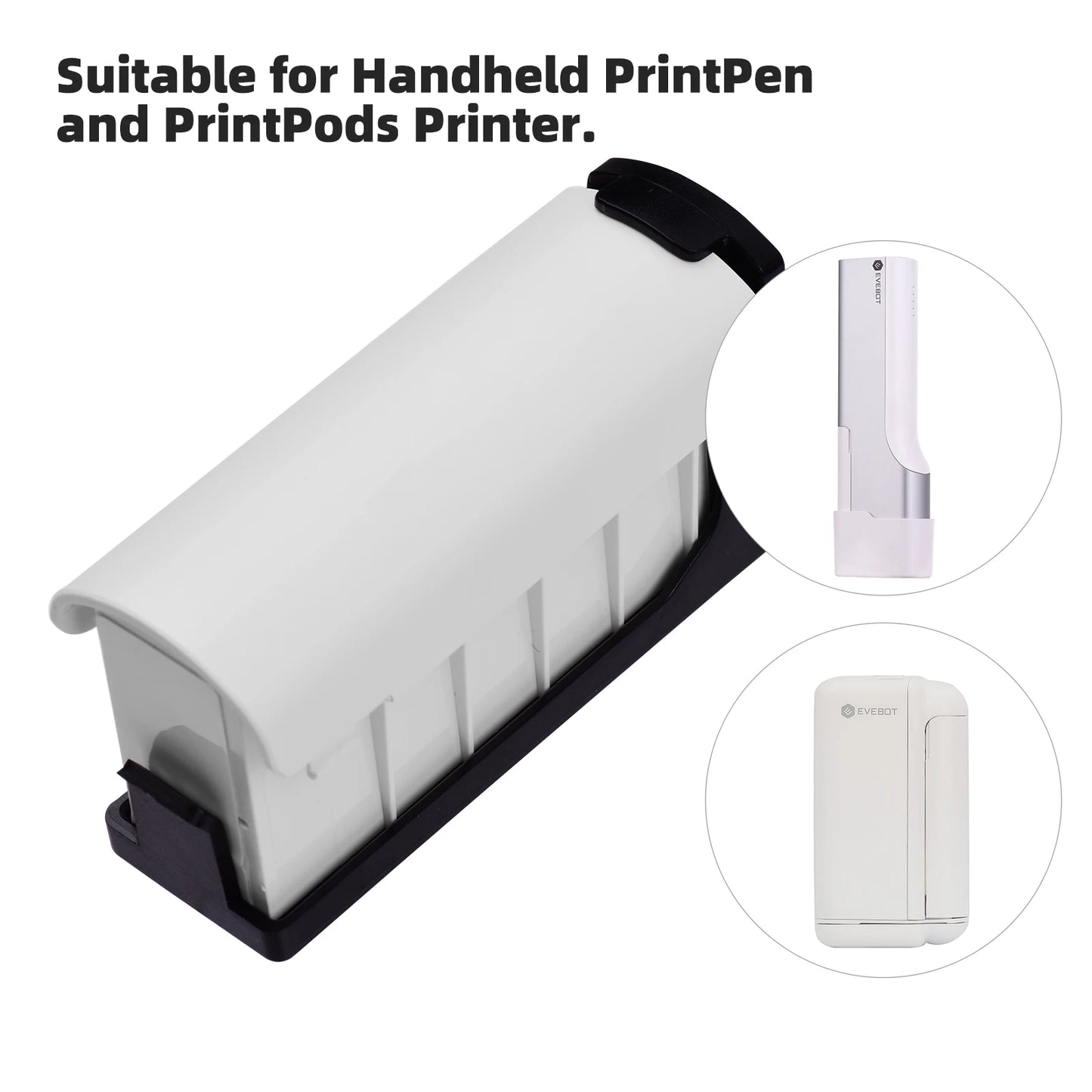 Evebot Replaceable Ink Cartridge for Portable Handheld Inkjet Printer Printpen Edible Ink Cartridge Printing Patterns on Coffee