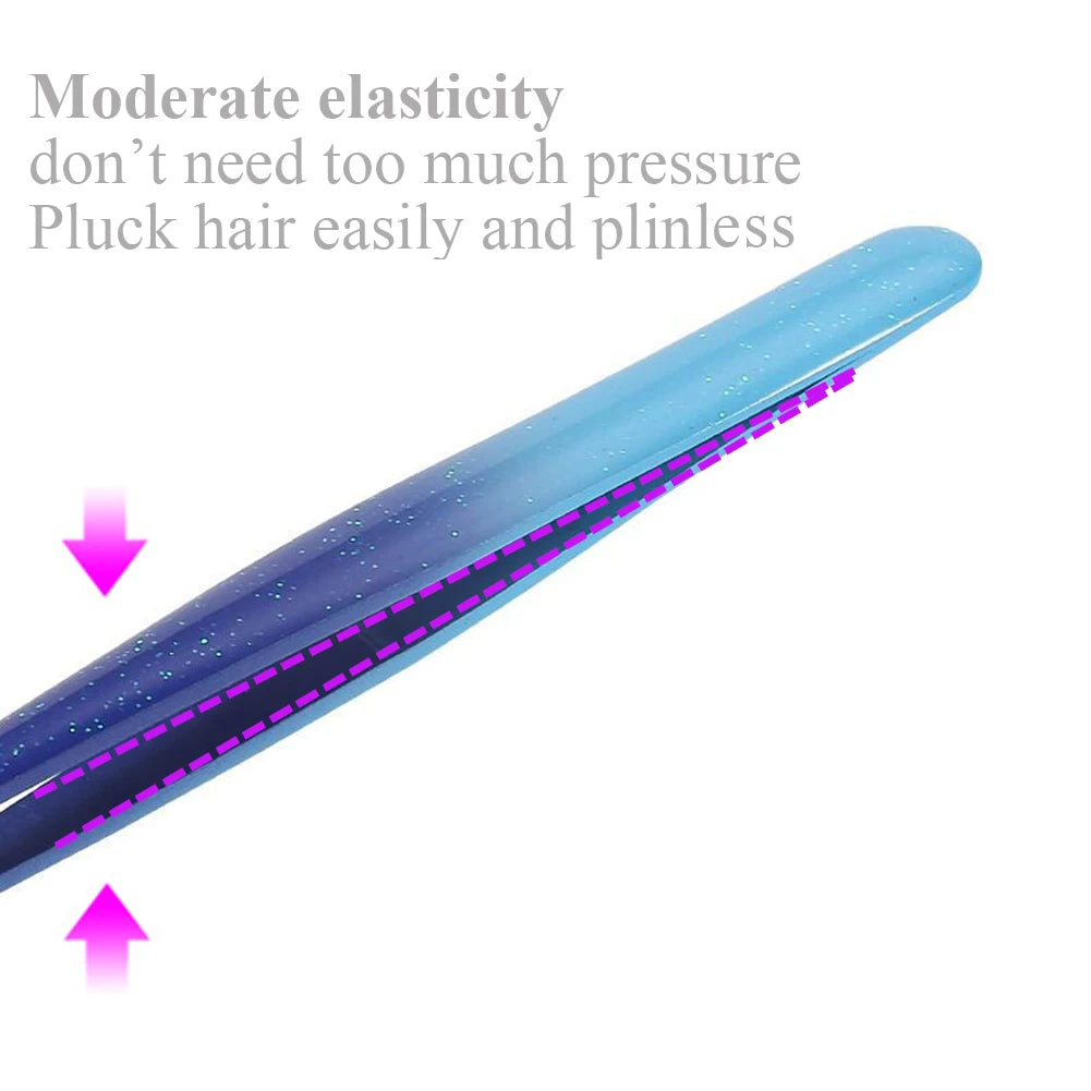 4 Styles Precision Eyebrow Tweezers Stainless Steel Fine Hairs Puller Flat Slant Tip Eye Brow Clips Hair Removal Makeup Tools