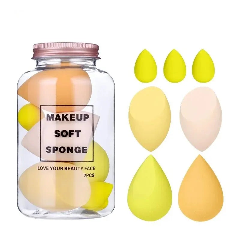 Drift Bottle'S 7-Piece Beauty Blender Set Filling Puff 7Pcs Water Large Air Cushion BB CC Cream Makeup Tools Sponge Egg