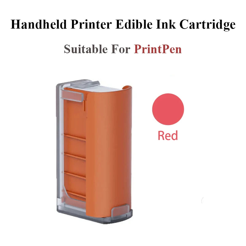Evebot Replaceable Ink Cartridge for Portable Handheld Inkjet Printer Printpen Edible Ink Cartridge Printing Patterns on Coffee