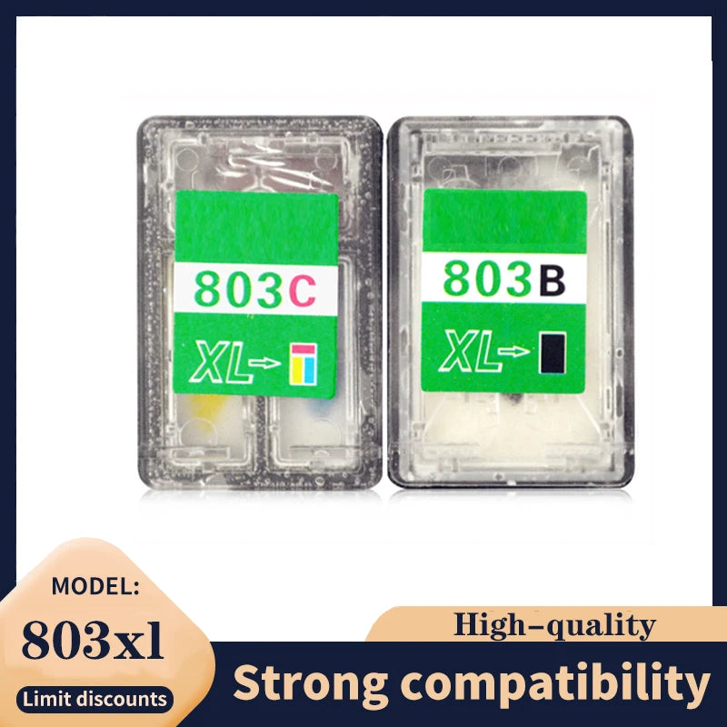 vilaxh HP803 Cartridge For Refillable Edibel Ink Cartridge For Coffee Printer For HP 803BK 803 Color