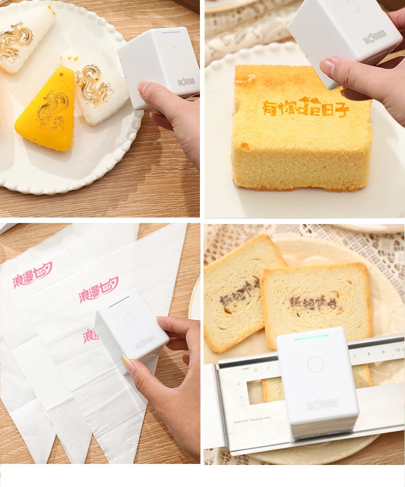 Food Coffee Printer Mobile Color Mini Handheld Printer Edible Ink Food Printing WIFI PrinCube Hand Inkjet