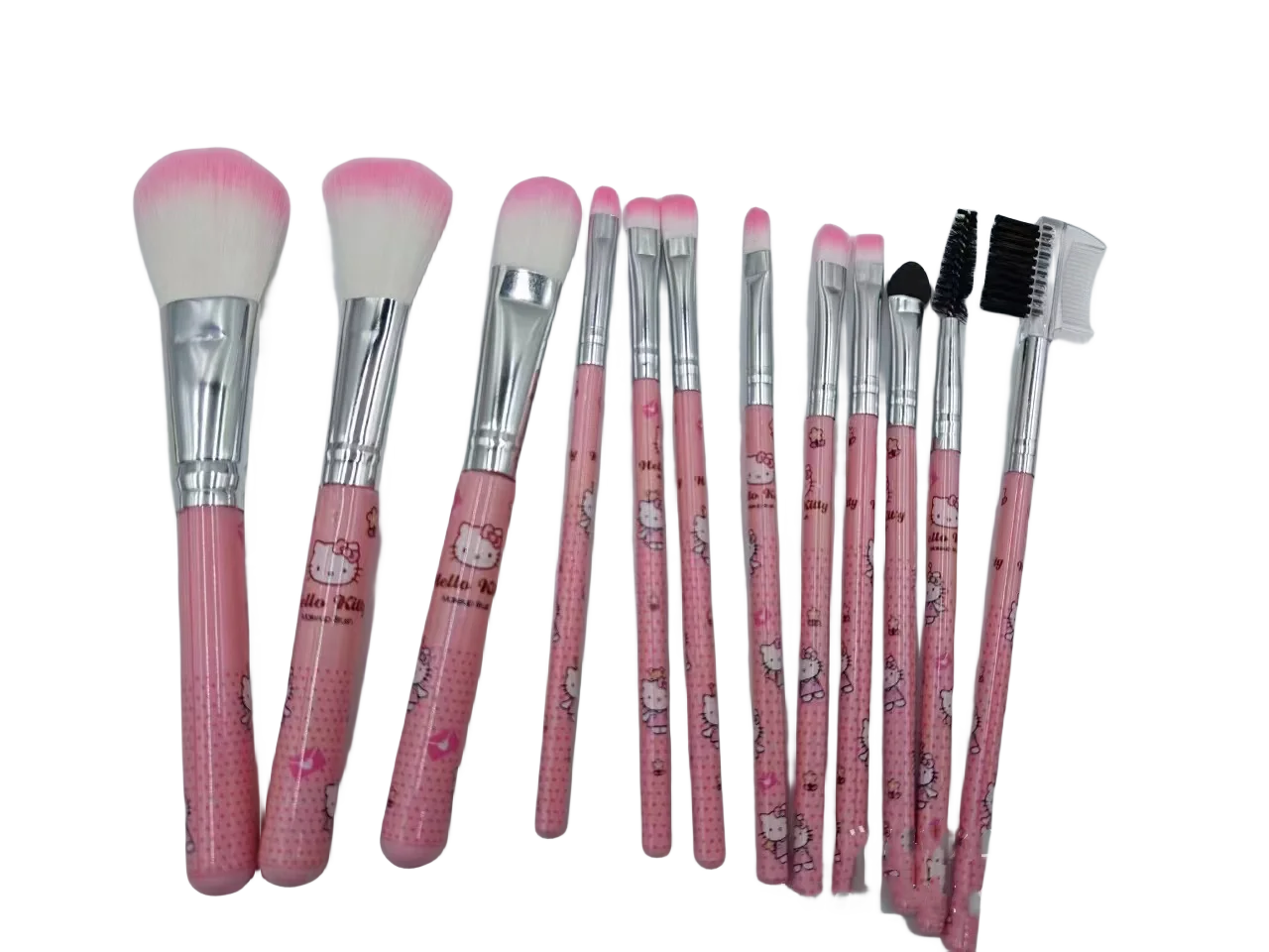 Sanrio Cartoon Hello Kitty and Coni Rabbit Makeup Tools 7-piece Beauty Brush Set Beginner Blush Eyebrow Lip Eyeshadow Brush