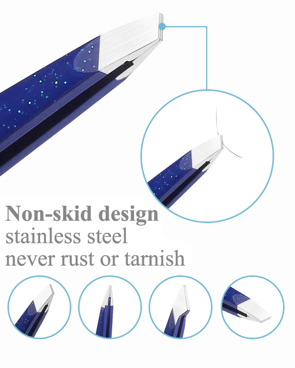 4 Styles Precision Eyebrow Tweezers Stainless Steel Fine Hairs Puller Flat Slant Tip Eye Brow Clips Hair Removal Makeup Tools