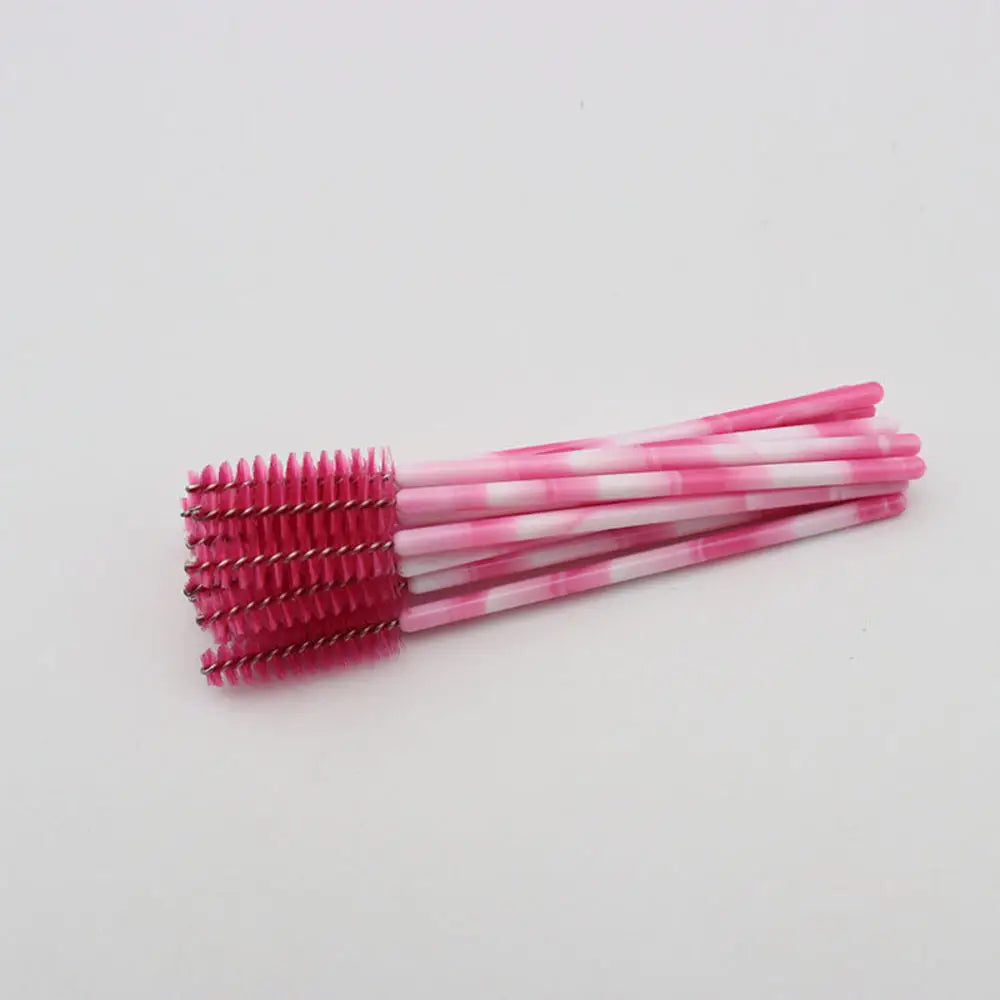 50pcs Professional Bamboo Handle Disposable Eyelash Brushes Eyebrow Extension Mascara Wands Applicator Women Female Makeup Tools