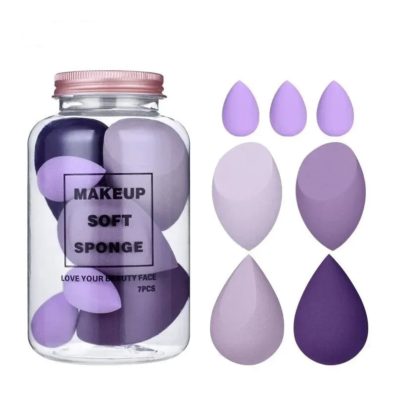 Drift Bottle'S 7-Piece Beauty Blender Set Filling Puff 7Pcs Water Large Air Cushion BB CC Cream Makeup Tools Sponge Egg