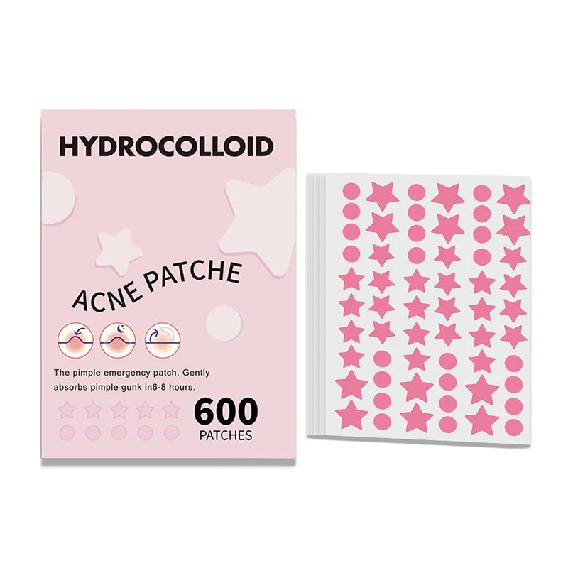 18-600pcs Star Pimple Patch Acne Colorful Invisible Acne Removal Skin Care Stickers Concealer Face Spot Beauty Makeup Tools