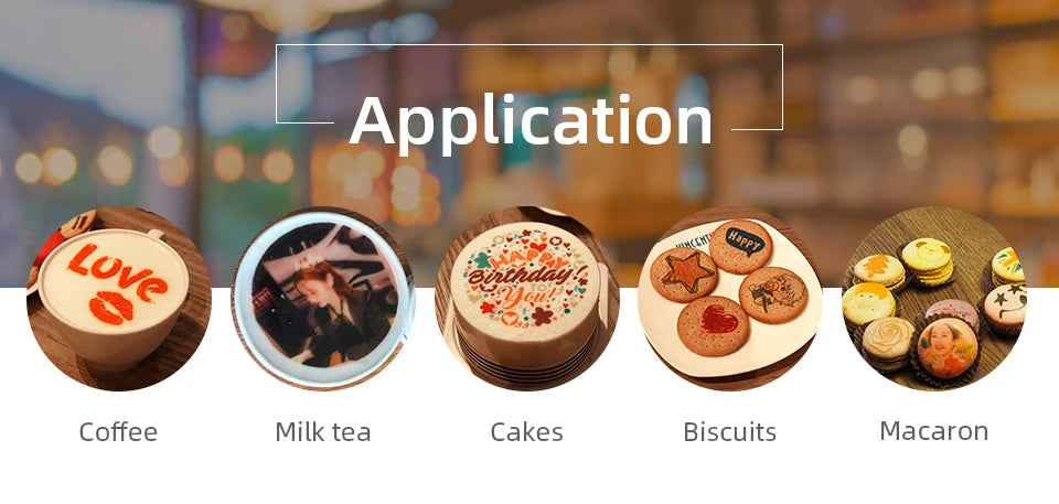 CSC1-4 CISS Coffee Printer Latte Coffee Printing Machine Automatic Beverages Food DIY Printing Photo on Coffee Edible Ink