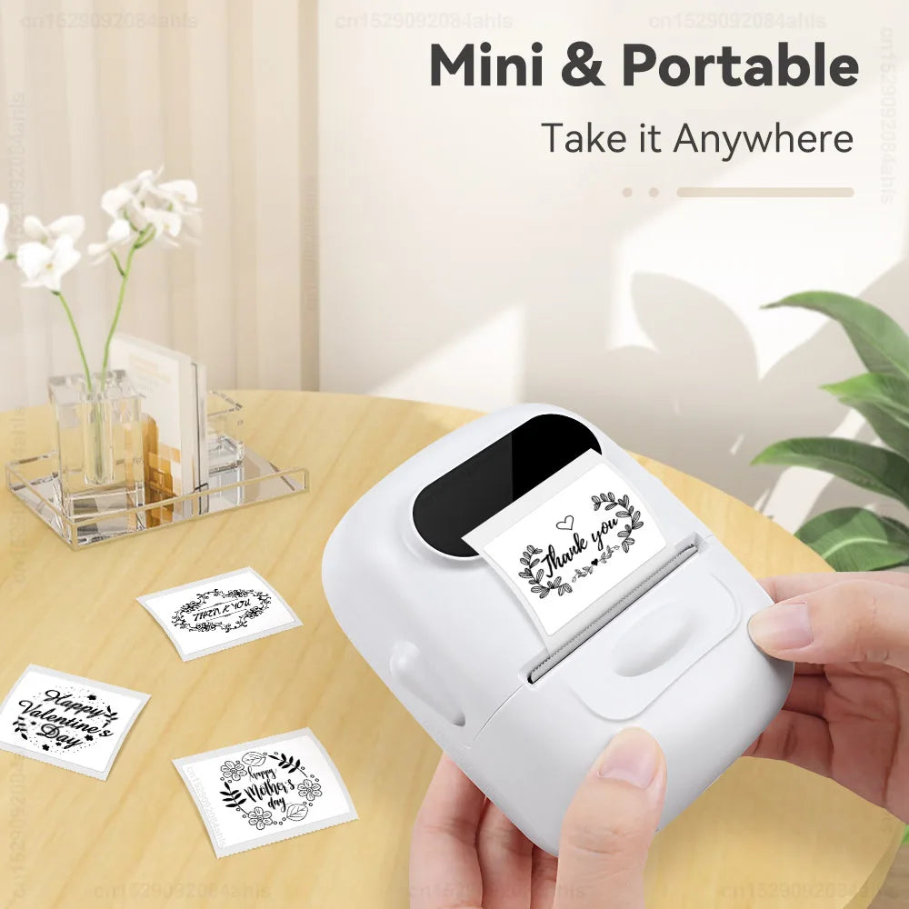P50 Mini Portable Thermal Label Printer Similar as B1 B21 Marklife P50 E210 M110 Label Maker DIY Pattern Barcode QR Code Sticker