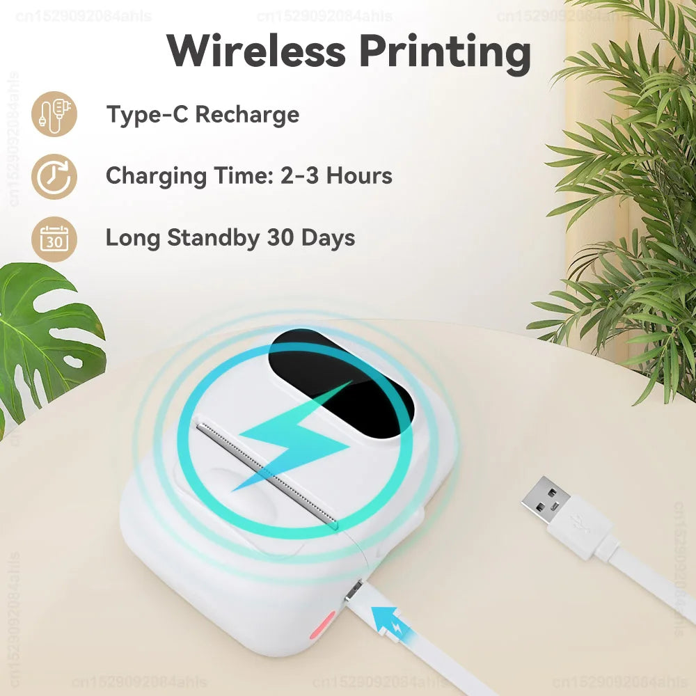 P50 Mini Portable Thermal Label Printer Similar as B1 B21 Marklife P50 E210 M110 Label Maker DIY Pattern Barcode QR Code Sticker