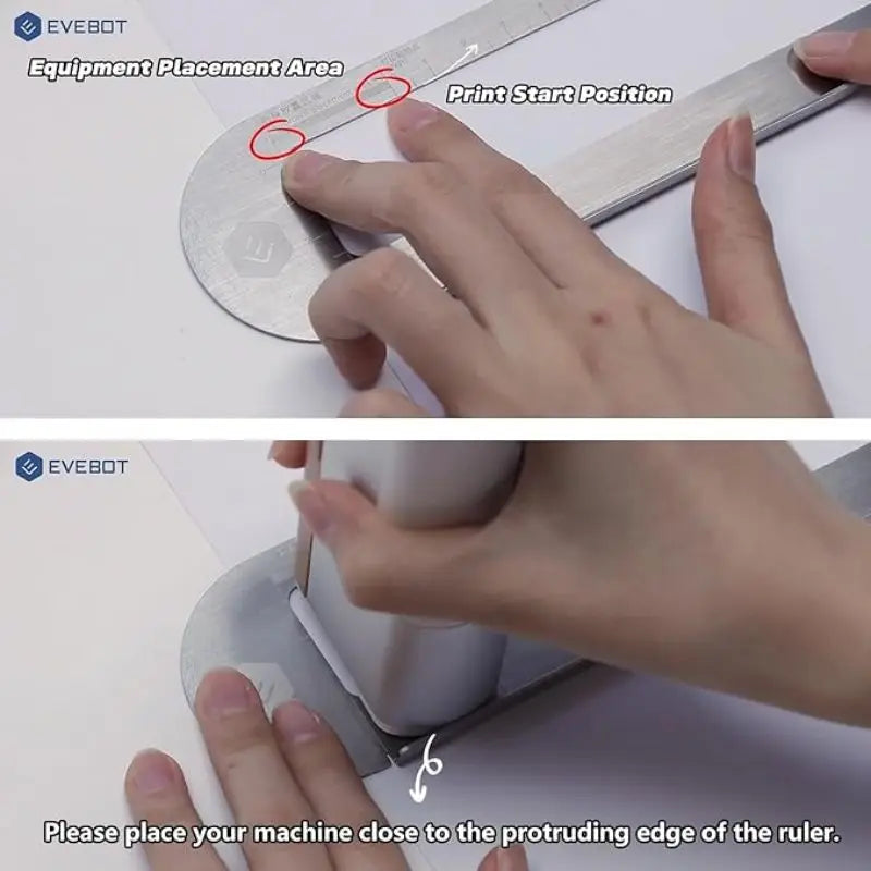 Coffee Latte Inkjet Printer Handheld EVEBOT Printpen Print Size 26*1000 MM DIY Custom Printing With Auxiliary Ruler for Cafes