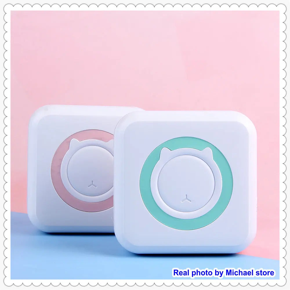 Portable Mini Thermal Printer Wirelessly BT 203dpi Photo Label Memo Wrong Question Printing With USB Cable Imprimante Portable