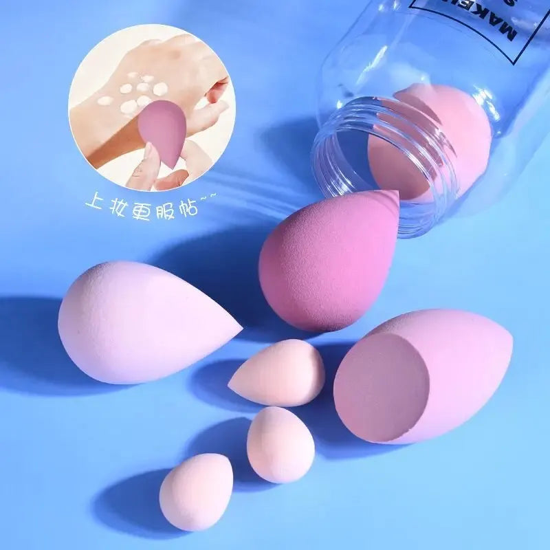 Drift Bottle'S 7-Piece Beauty Blender Set Filling Puff 7Pcs Water Large Air Cushion BB CC Cream Makeup Tools Sponge Egg
