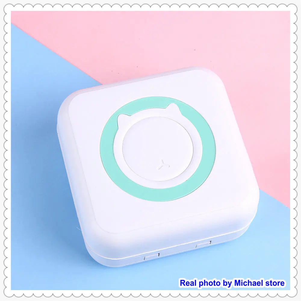 Portable Mini Thermal Printer Wirelessly BT 203dpi Photo Label Memo Wrong Question Printing With USB Cable Imprimante Portable