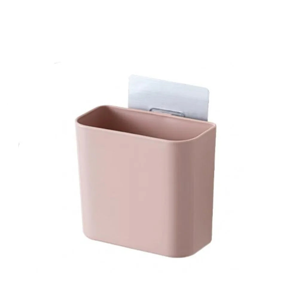 Bathroom Storage Box Wall Mounted Plastic Organizer Toothbrush Holder Makeup Tools Storage For Home Office