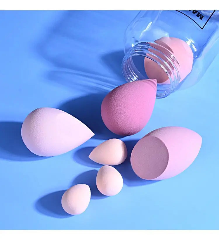 Drift Bottle'S 7-Piece Beauty Blender Set Filling Puff 7Pcs Water Large Air Cushion BB CC Cream Makeup Tools Sponge Egg
