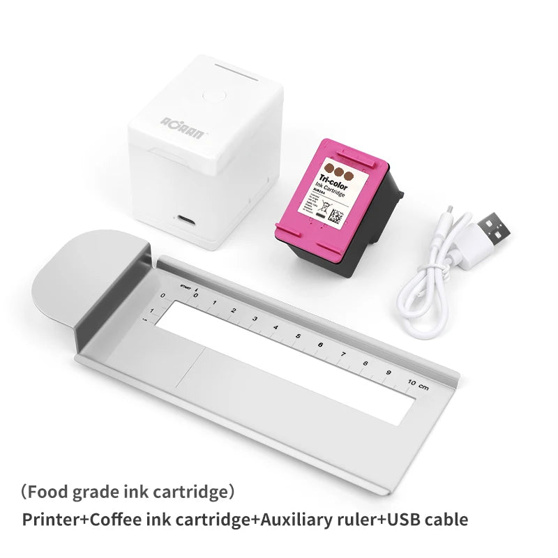 Food Coffee Printer Mobile Color Mini Handheld Printer Edible Ink Food Printing WIFI PrinCube Hand Inkjet