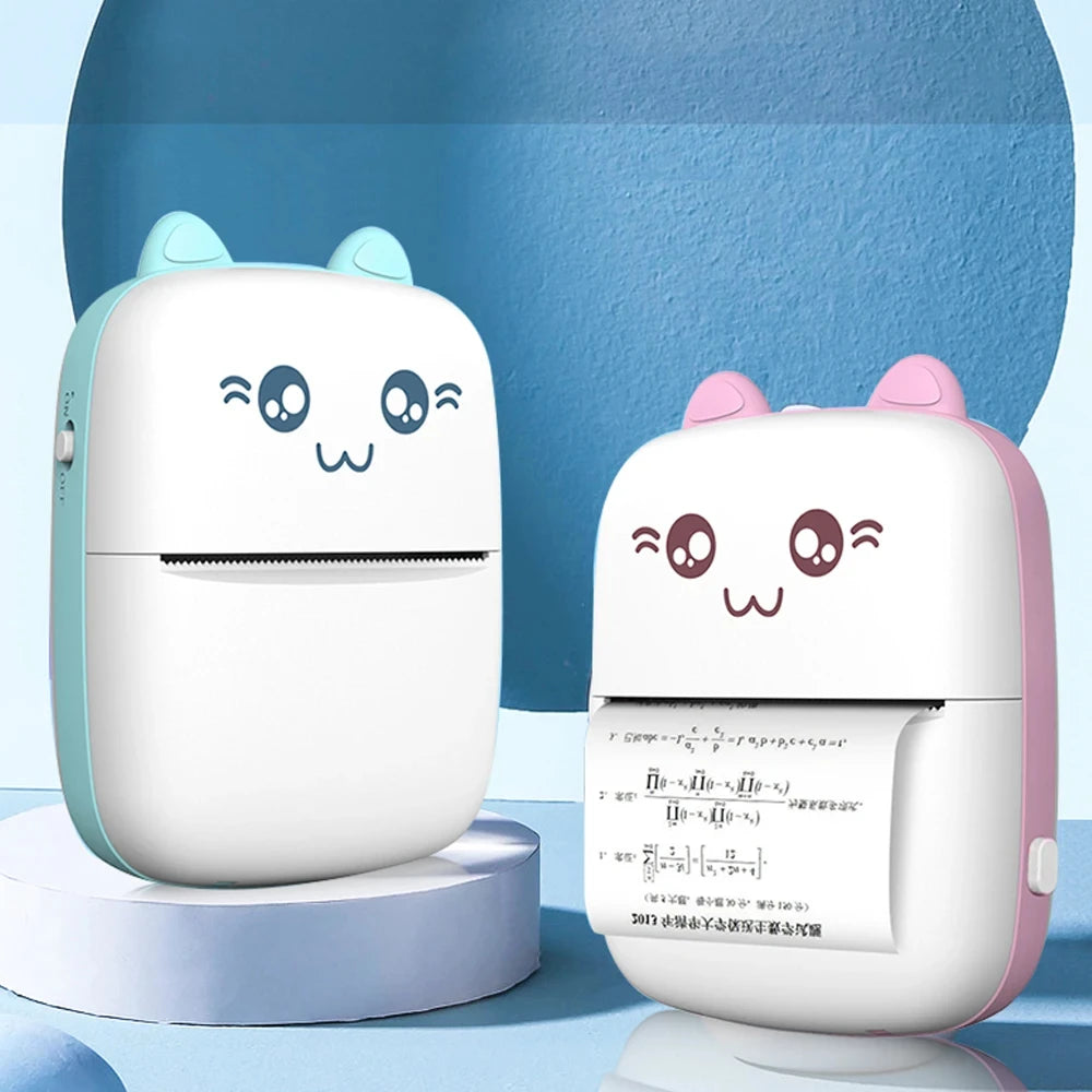 Mini 58mm Thermal Portable Printer BT Wireless 200dpi Mobile Label Photo Memo Wrong Question Printing USB Cable For Home No Ink