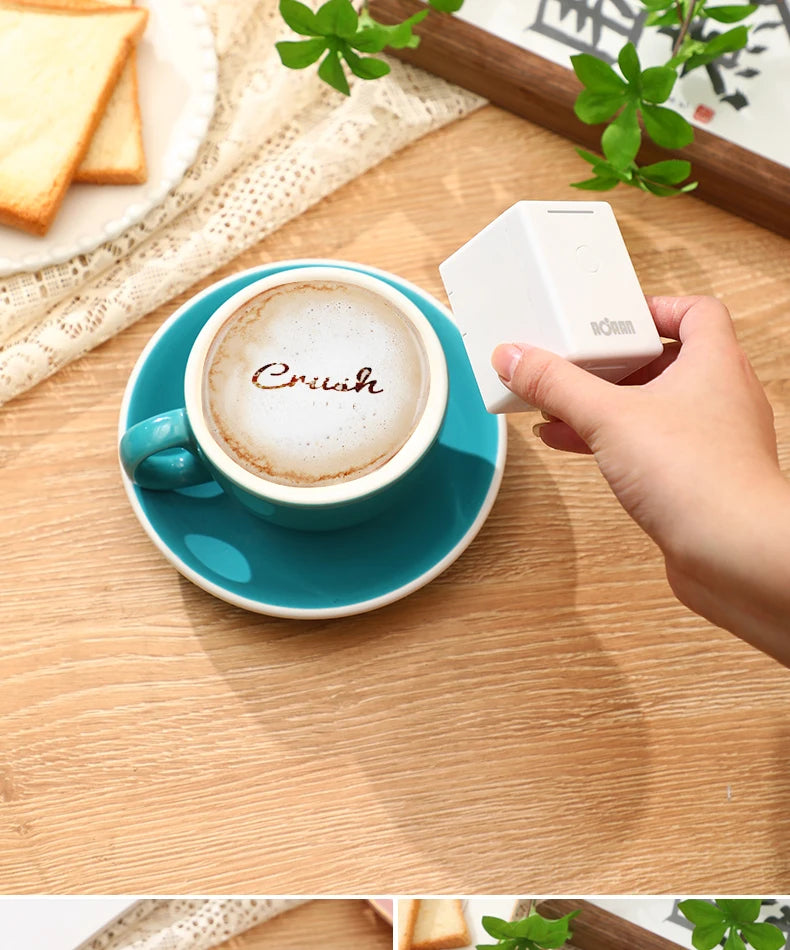 Food Coffee Printer Mobile Color Mini Handheld Printer Edible Ink Food Printing WIFI PrinCube Hand Inkjet