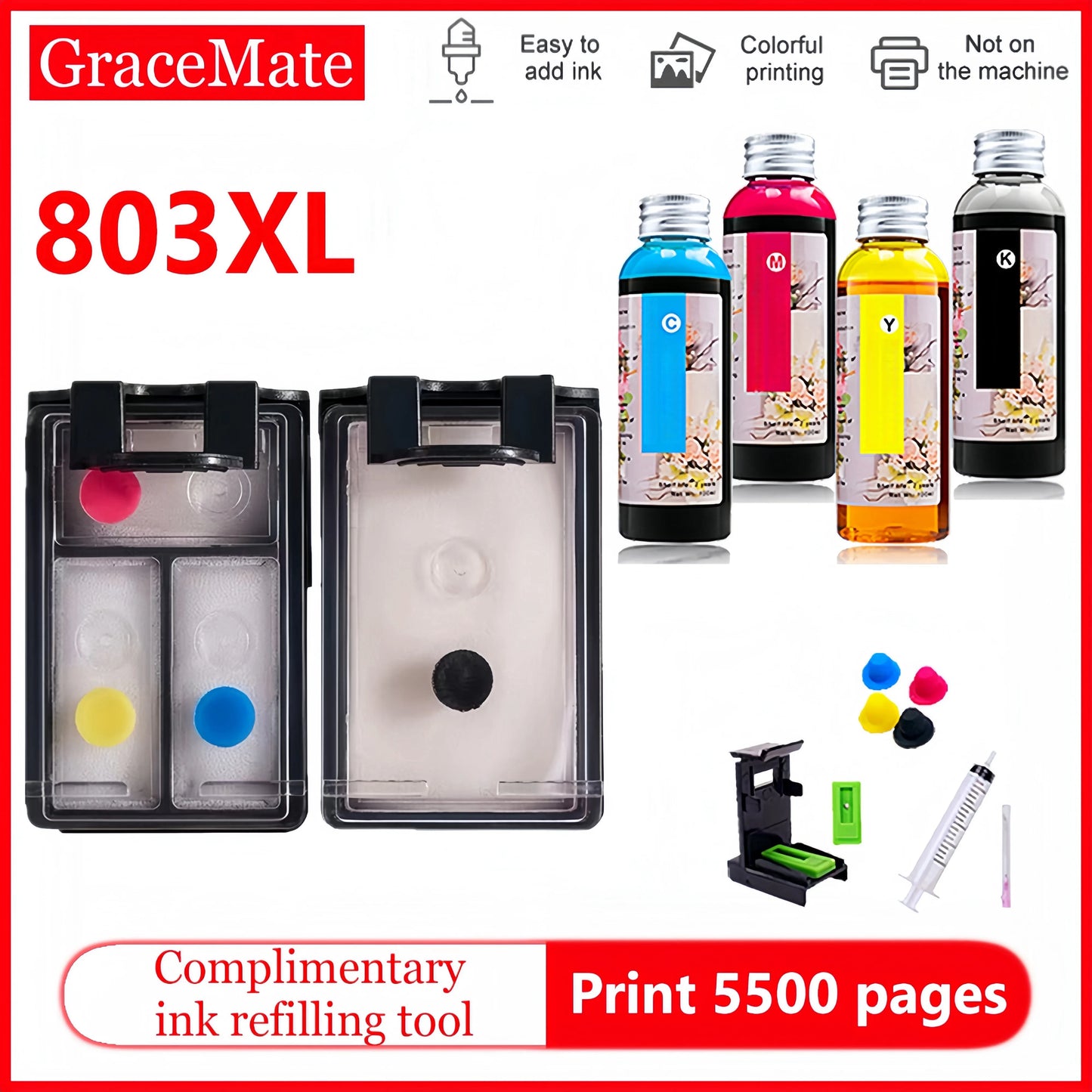 62XL Refillable Empty Ink Cartridge Ink for Coffee Cake Printer Ink Envy 5540 5640 7640 5646 5541 5740 5742 5745 200 250 printer