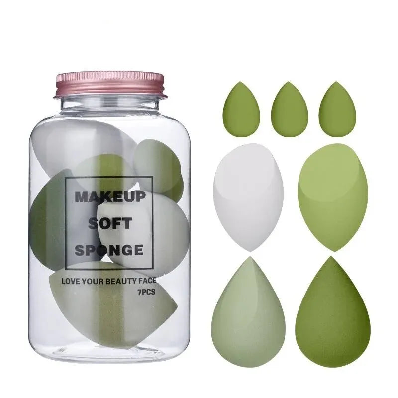 Drift Bottle'S 7-Piece Beauty Blender Set Filling Puff 7Pcs Water Large Air Cushion BB CC Cream Makeup Tools Sponge Egg