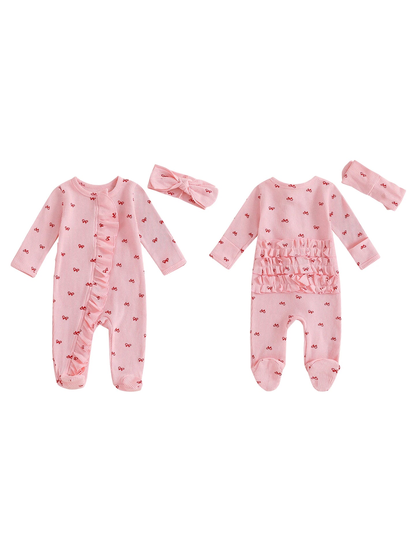 Adorable Baby Girl 3Pcs Summer Set Floral Sleeveless Romper with Matching Headband and Sandals Infant Outfit Set