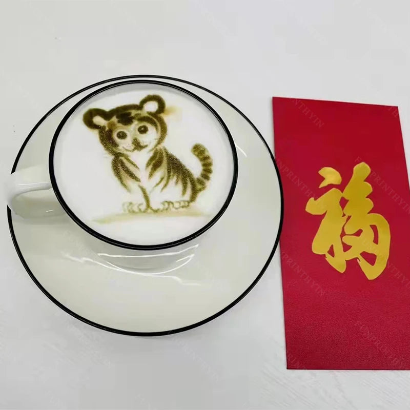 Evebot Coffee Printer Automatic 3d Latte Machine One-Touch Operation DIY Printing Photo printer On Food like Cake Bread Coffee