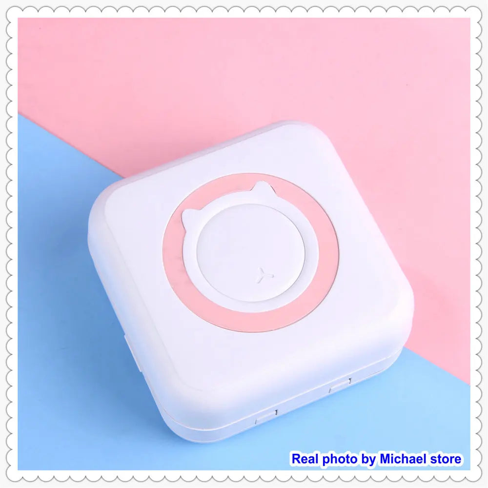 Portable Mini Thermal Printer Wirelessly BT 203dpi Photo Label Memo Wrong Question Printing With USB Cable Imprimante Portable