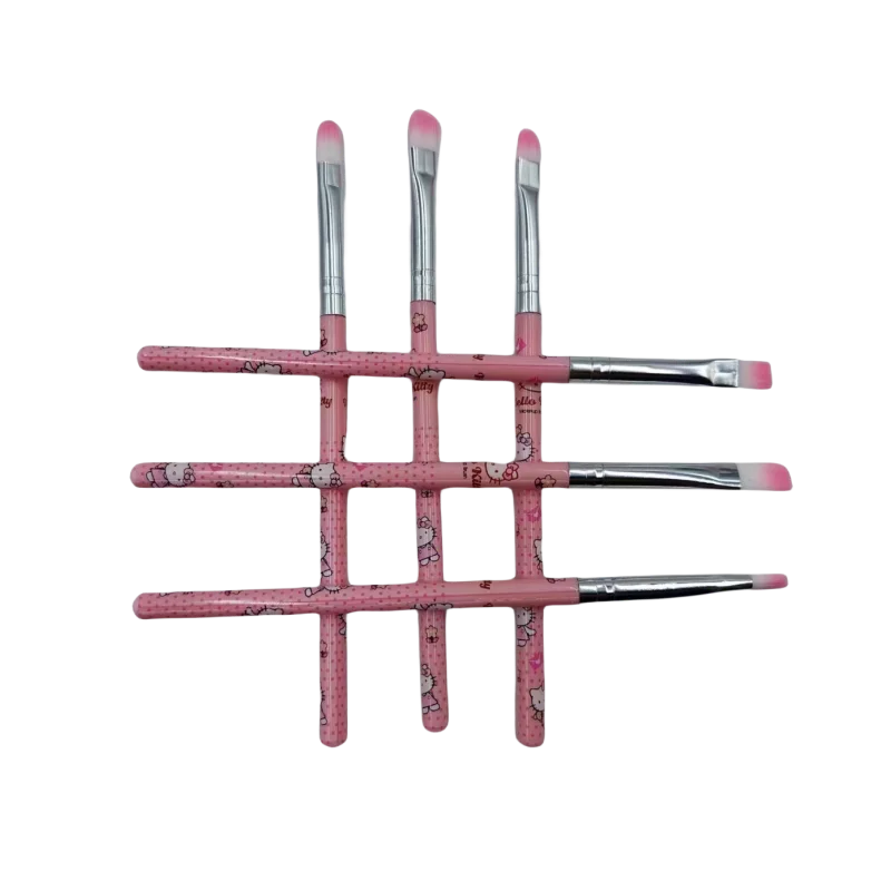 Sanrio Cartoon Hello Kitty and Coni Rabbit Makeup Tools 7-piece Beauty Brush Set Beginner Blush Eyebrow Lip Eyeshadow Brush