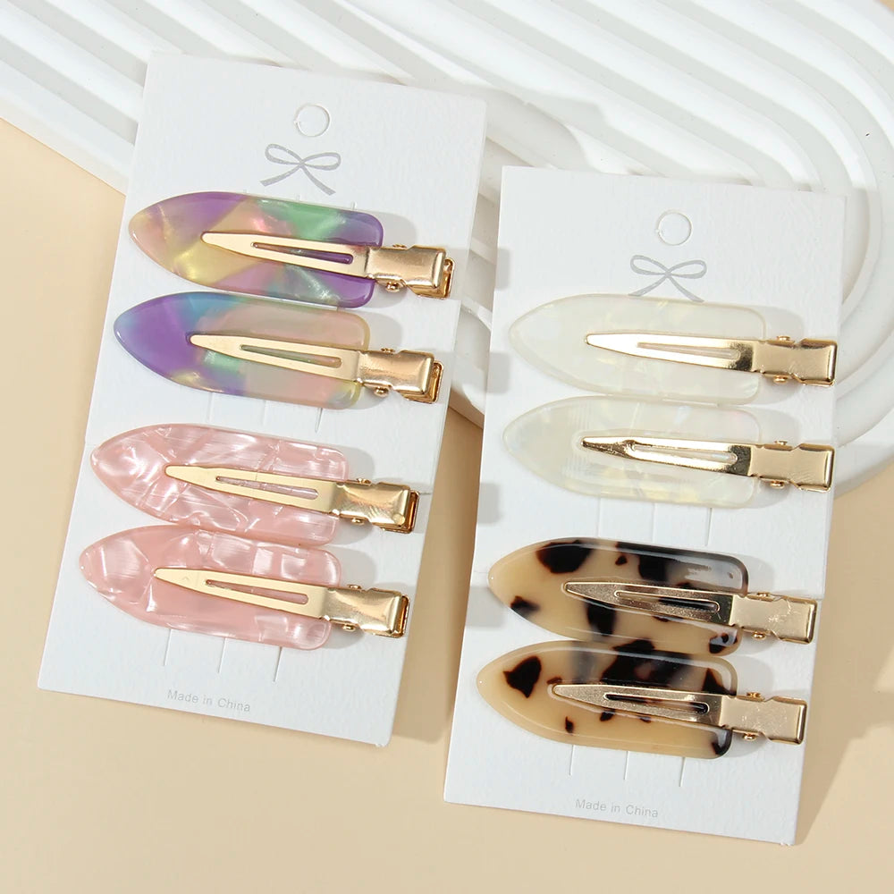4PCS/LOT Women Hair Clips Side Bangs Fix Fringe Barrette Makeup Tools Hair Accessories Female Ladies Girls Headwear Hairpin