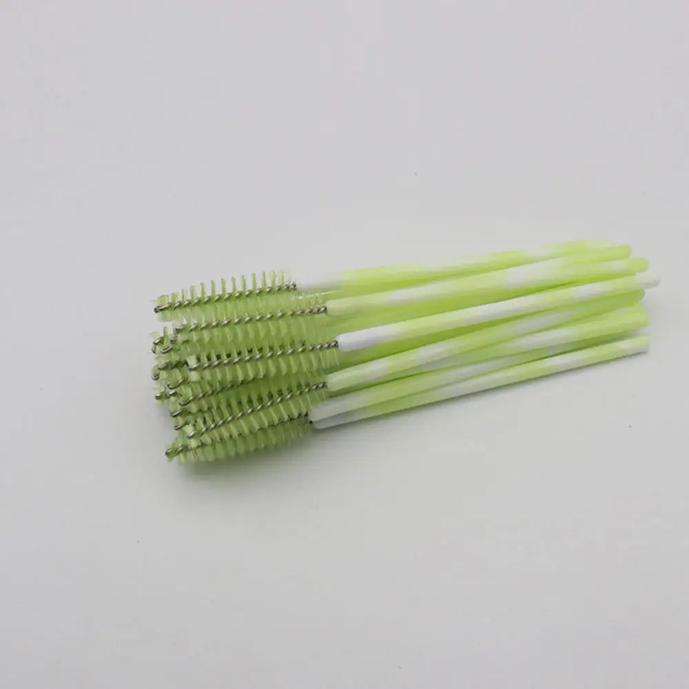 50pcs Professional Bamboo Handle Disposable Eyelash Brushes Eyebrow Extension Mascara Wands Applicator Women Female Makeup Tools